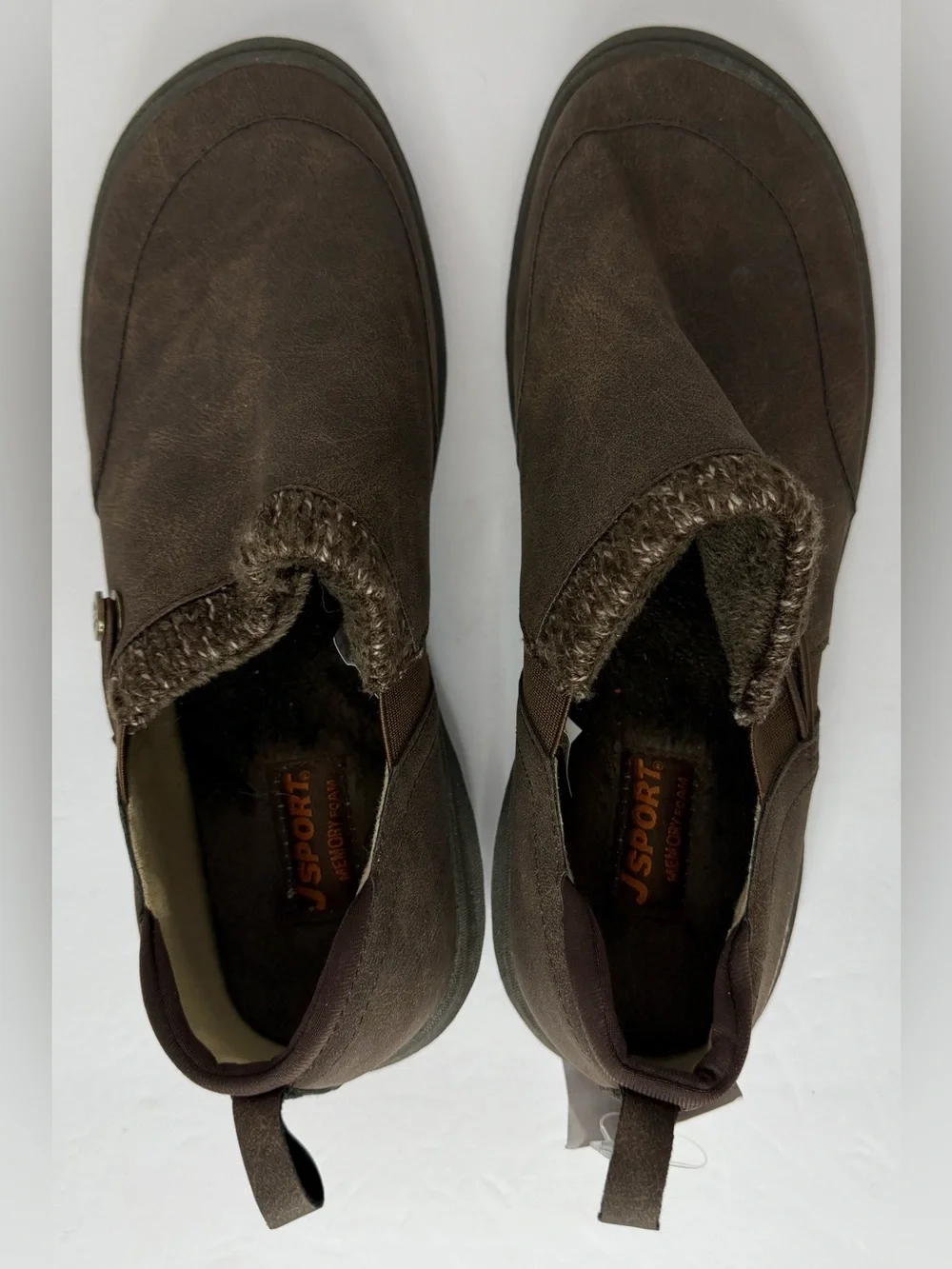 JSPORT Brown Slip On Comfort Shoes Memory Foam 7.5 NWT